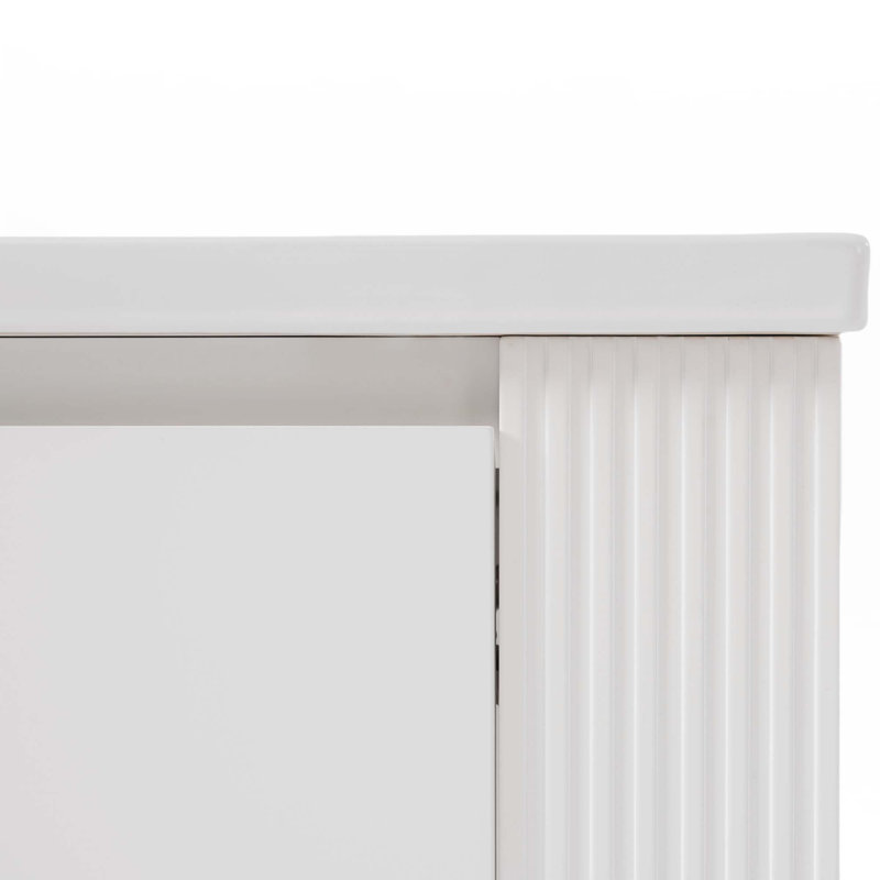 Meuble-lavabo mural flottant 36 po avec lavabo en céramique 36 po