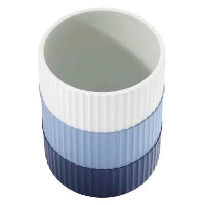 Izod Clubhouse Stripe Blue Wastebasket