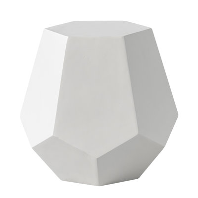Table d'appoint Pyrite, table d'appoint moderne en fibre de pierre, table de bout ronde pour salon, chambre à coucher, patio ou jardin, intérieur extérieur
