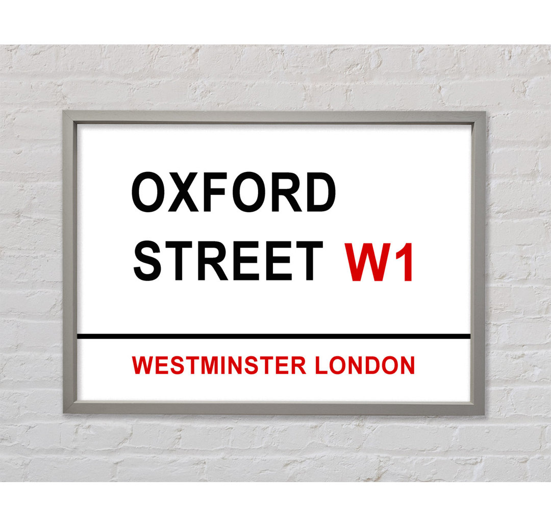 Oxford Street Signs Gerahmter Druck