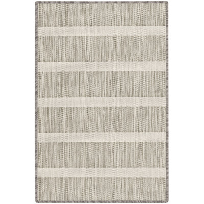 Tapis moderne ivoire gris 3 pi x 5 pi Nourison Positano