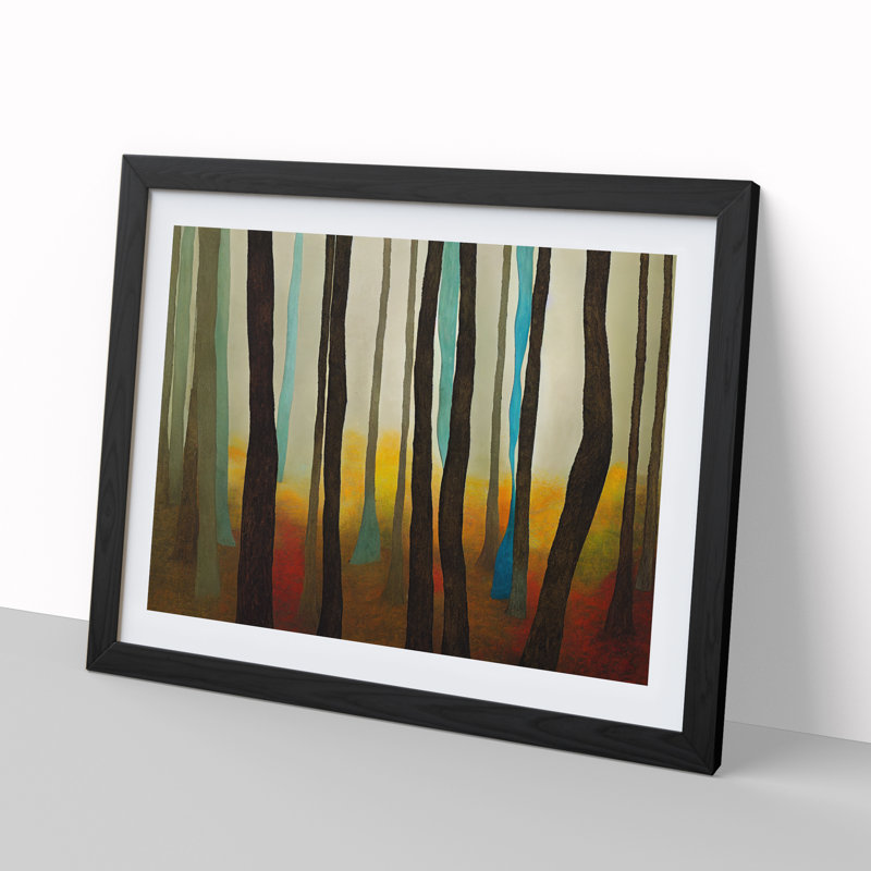 Abstract Spring Forest Vol.3 - Framed Print, Black Framed, 46cm H x 64cm W x 2cm D