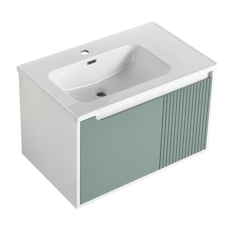 Meuble-lavabo mural 36 po avec lavabo en céramique
