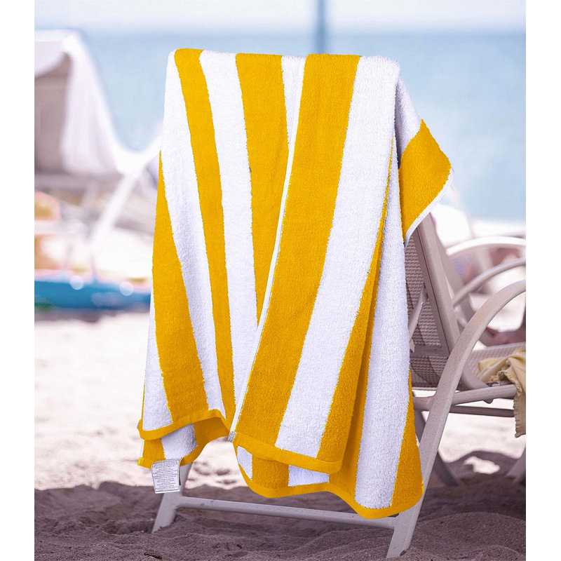 100% Cotton Beach Towel, Blue/White/Green/Yellow/Orange