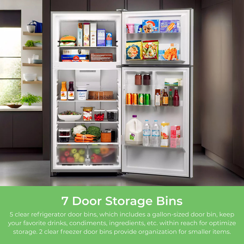 18.1 cu. ft. Top Freezer Refrigerator, Stainless Steel