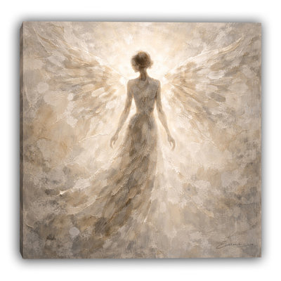 Gilded Wings Wrapped Canvas Wall Art