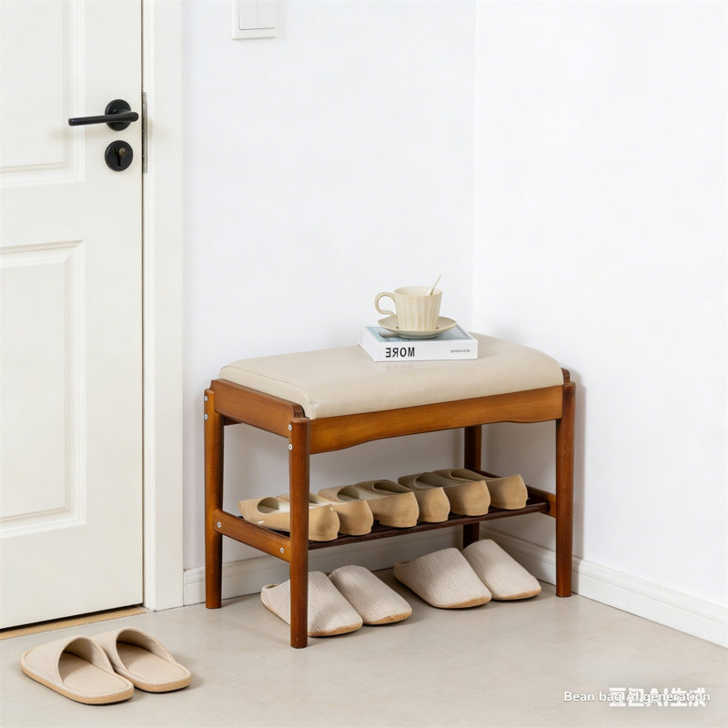 Range-chaussures en bois de qualité supérieure pour la maison, 23,62 po H x 15,75 po L x 11,81 po P