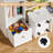 Manufactured Wood Toy Organizer With Bins