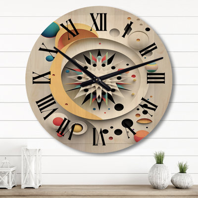 Horloge murale en bois surdimensionnée moderne