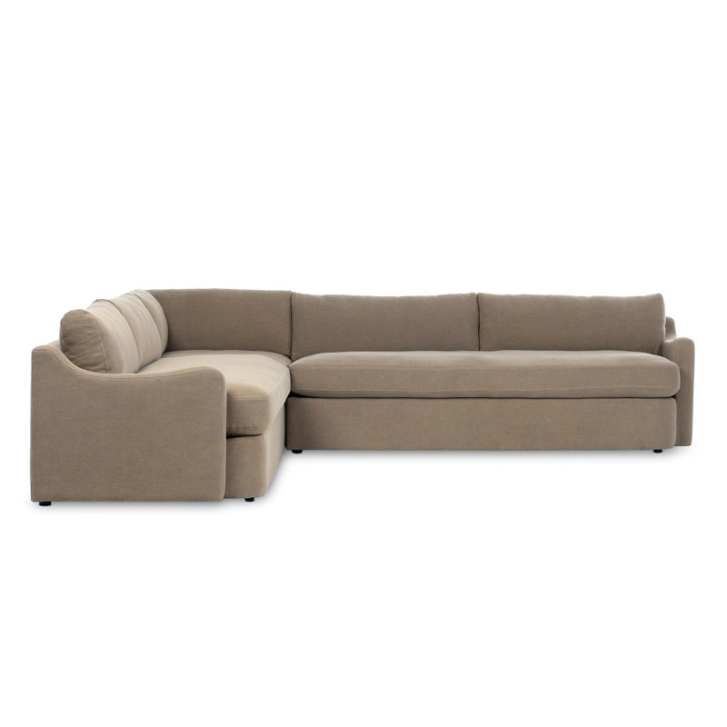 Aurelia 3-Piece Sectional, Broadway Canvas Linen