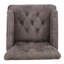 Chaise d'appoint éclairée avec microfibre en tissu gris, conception capitonnée-121386555