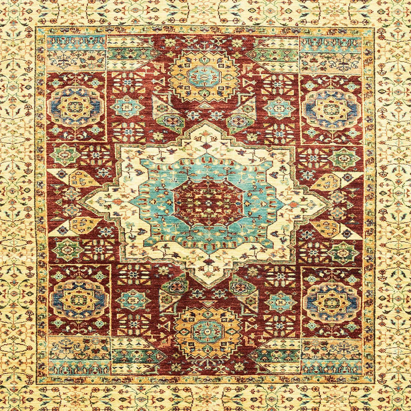 Tapis abstrait moderne 2979, Carré 6 pi
