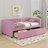 Twin Size Upholstered Daybed With Drawers-1590485387