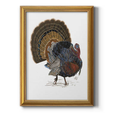 Rear View of Single Wild Turkey with Full Tail Feathers - Wrapped Canvas Photograph Ebern Designs Size: 12 W x 12 H