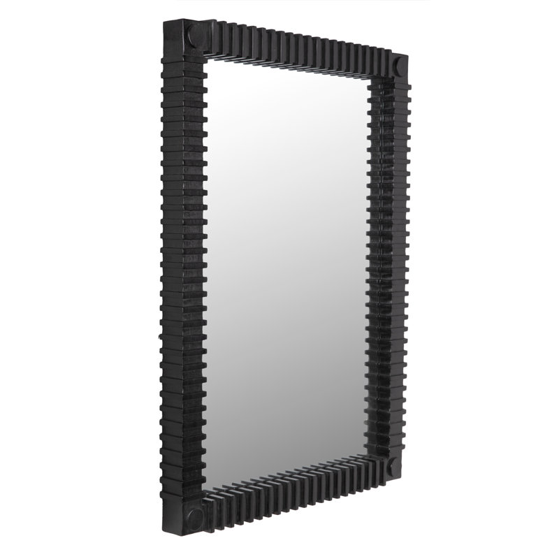Rift Rectangle Solid Wood Wall Mirror