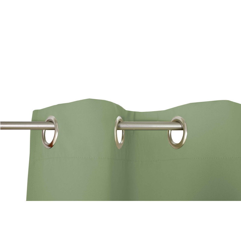 Zoee Eyelet Blackout Curtain, 145cm Width x 150cm Drop, Green
