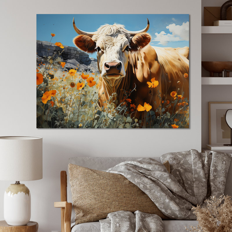 «Cow Meadow Serenity», reproduction sur toile, H 24 po x l 32 po x P 1 po, Toile tendue