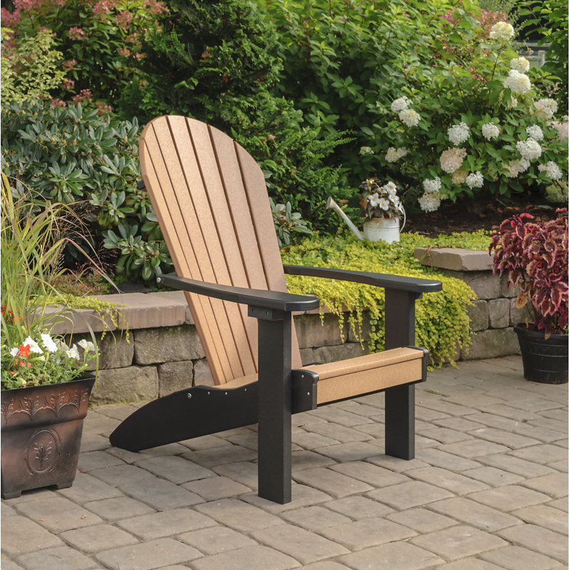 Aatikah Outdoor Adirondack Chair, Cedar/Black
