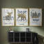 Happy Place Cabin - Toile tendue avec châssis sur mesure - 3 pièces-159690684-159690672