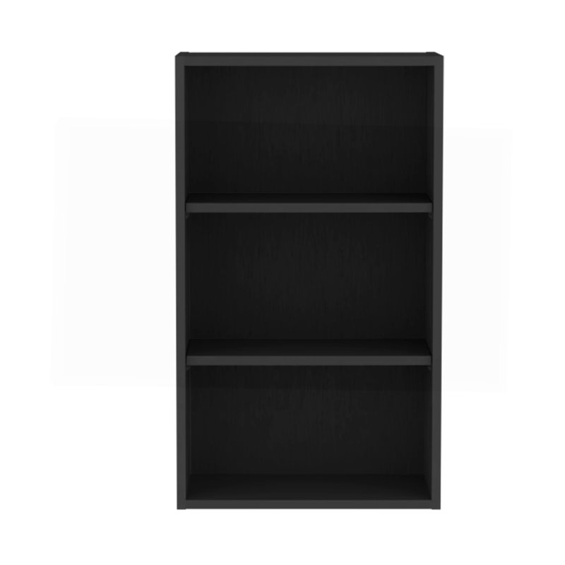 Black Wall Cabinet With Open Storage