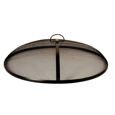 Round Iron Spark screen for firepit