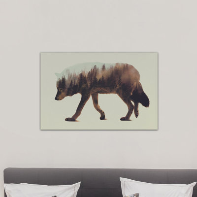 « loup » par andreas lie, impression sur toile tendue