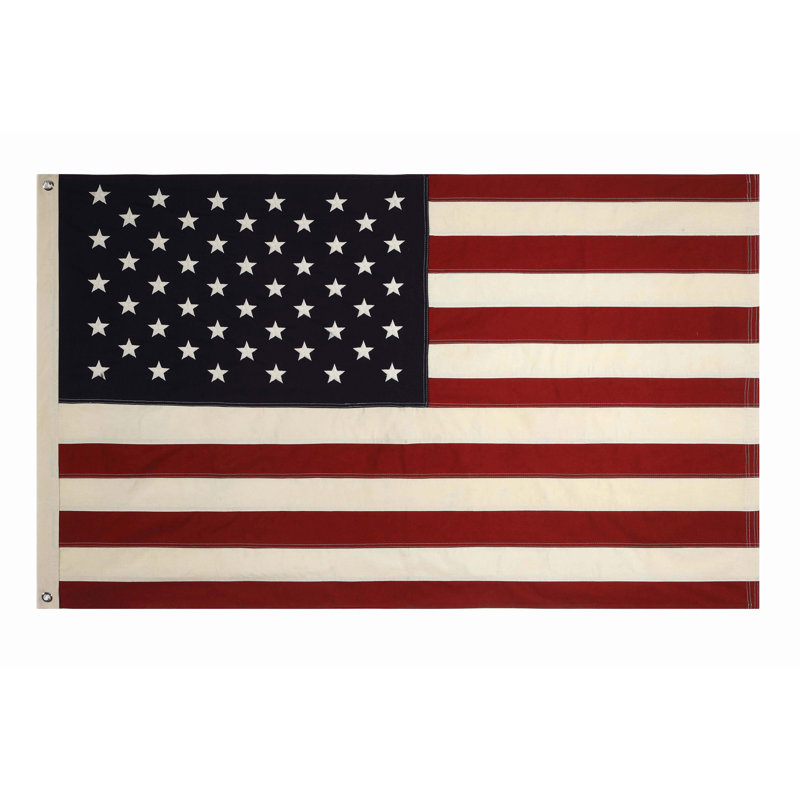 Drapeau américain en tissu avec œillets renforcés patriotiques