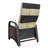 Outdoor Adjustable Recliner Chair with Removable Cushion and Integrated Table
