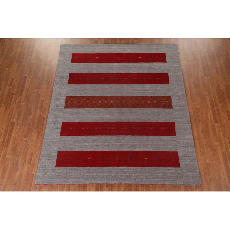 Striped Gabbeh Oriental Area Rug 8x10