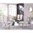 Gerlad Glass Top Metal Base Dining Table-2020304304