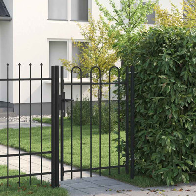 Helmsford 170.18cm H x 99.06cm W Black Metal Gate