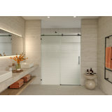 Galaxy 56 - 60 in. x 78 in. Fully Frameless Fluted Sliding Shower Door