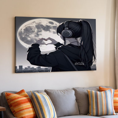 Impression sur toile murale pour fille, dessin animé, dessin animé sur toile, pour le salon, la chambre à coucher, le bureau, le couloir, le vestibule, le mur de la galerie et la décoration intérieure moderne