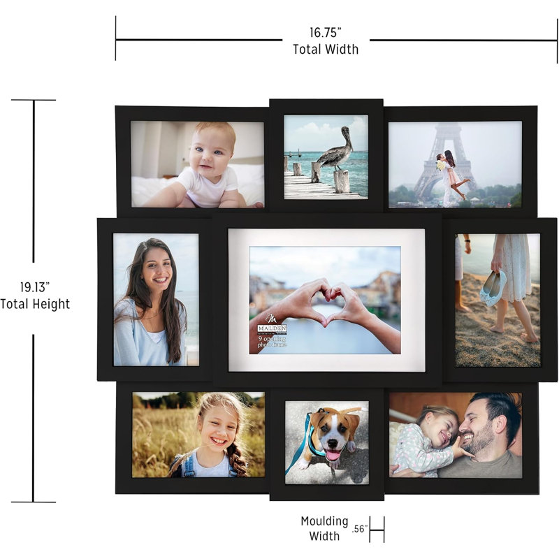 nternational Designs 9-Opening Collage Picture Frame