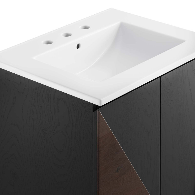 Meuble-lavabo sur pied simple Alchimist de Modway, Blanc, 25"