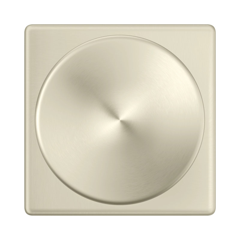 Ensemble de boutons de passage avec rosette carrée Expressions par Emtek Page, nickel satiné, Nickel satiné