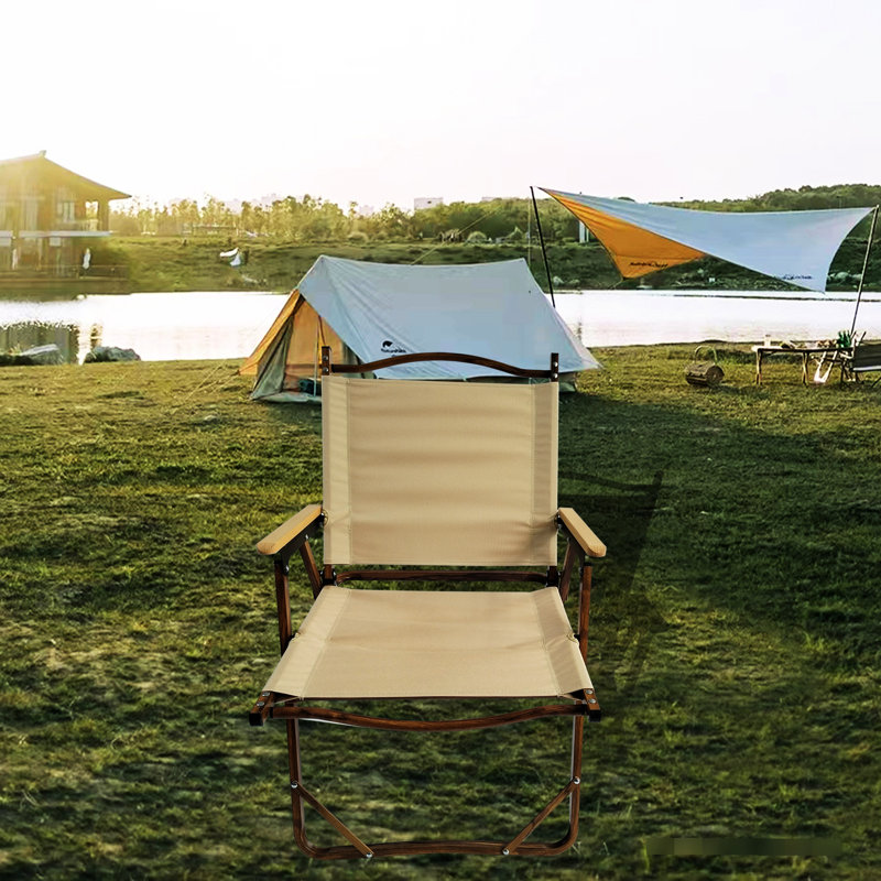 Chaise pliante et portable 4 chaises - Structure en aluminium avec pour la pêche, le patio, la plage, la cour, le pique-nique