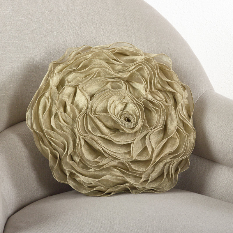 Coussin et housse de coussin fantaisie, Sauge, H 13 po x l 13 po