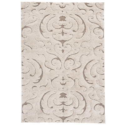 Elwin Shag Performance Damask Rug