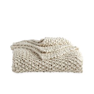 Pure Chunky Cotton Knitted Throw