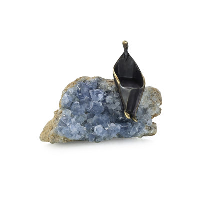 Cloaked Figure Sculpture On Kyanite III
