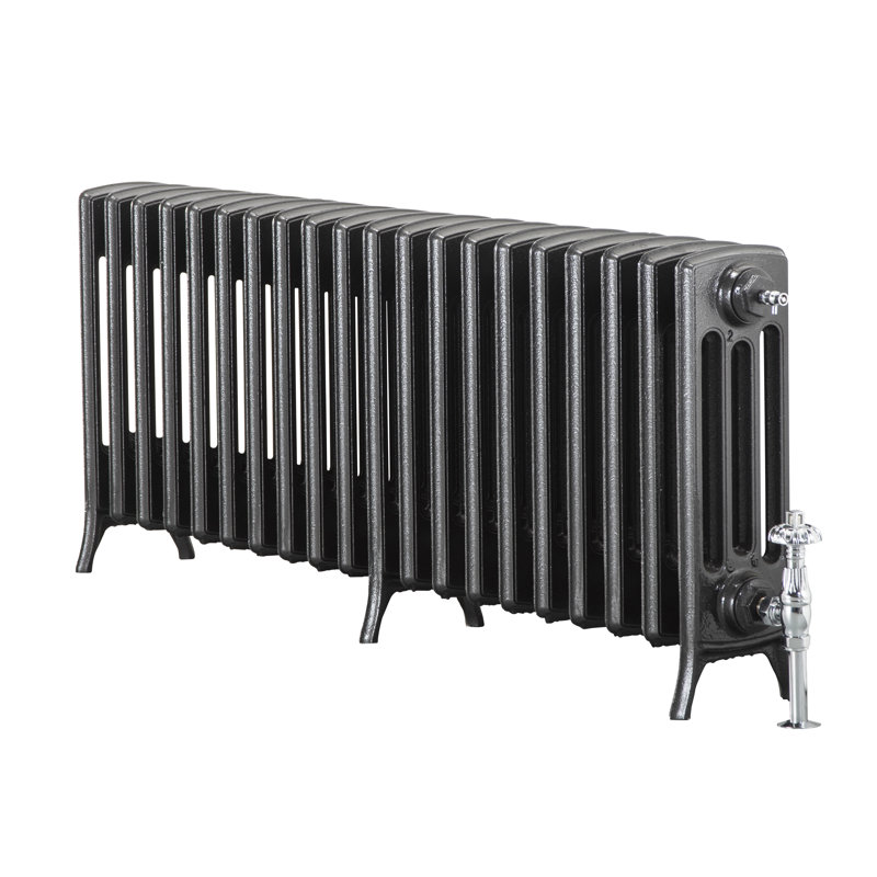 Aadhya Horizontal Radiator, Pewter, 480mm H x 1232mm W x 175mm D