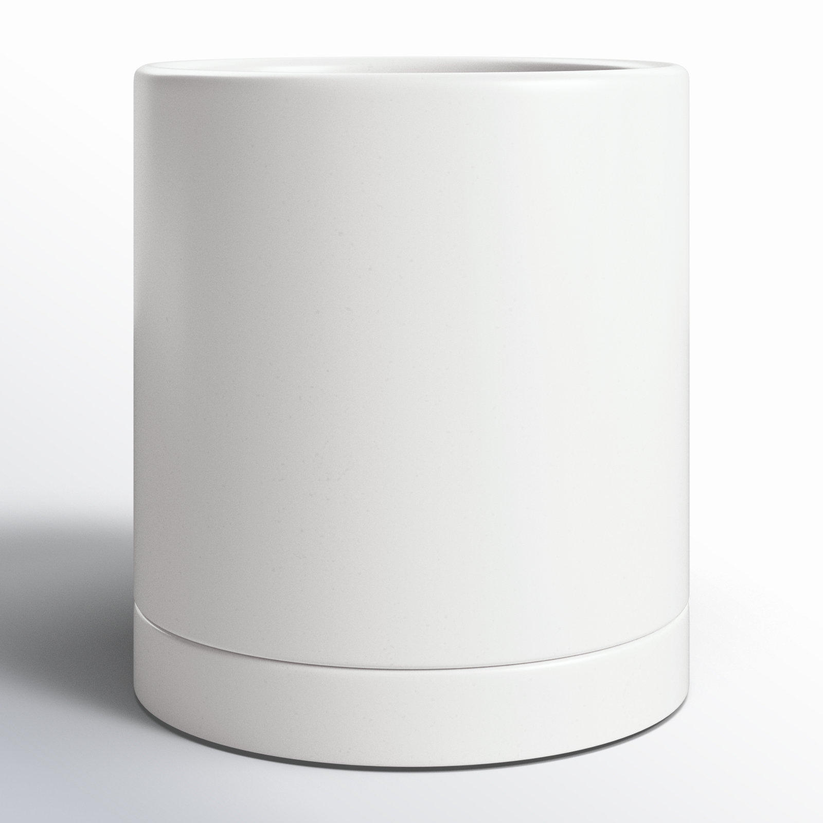 Carlotta Ceramic Pot Planter, White, 7" H x 7" W x 7" D