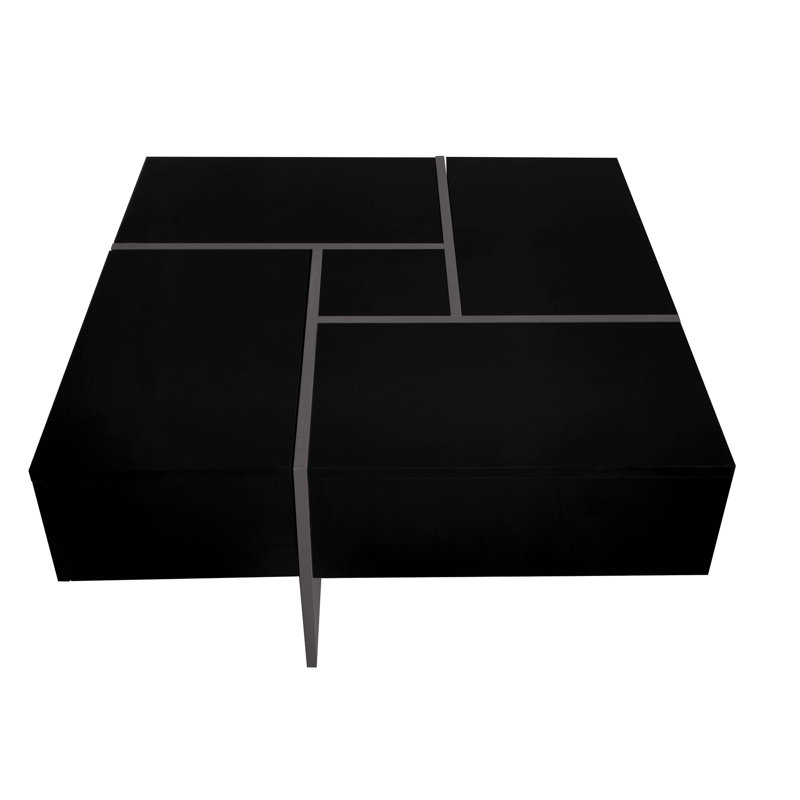 Table basse ovale élégante de 43,3 po avec plateau de 6,8 po d'épaisseur, table de bout cylindrique de style moderne, table centrale cannelée minimaliste avec base robuste pour le salon, assemblage facile
