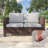 Outdoor Loveseat Sofa with PE Rattan Wicker & Sturdy Frame for Patio-1669465211-1669465210