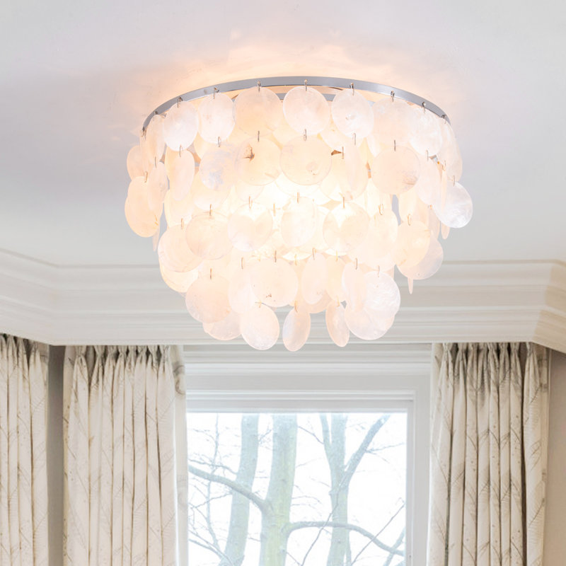 Plafonnier encastré 3 lumières 12,6 po Griffithville, Chrome