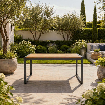 Outdoor Patio Table,All-Weather and Modern Design for Porch,Balcony,Deck,Yard