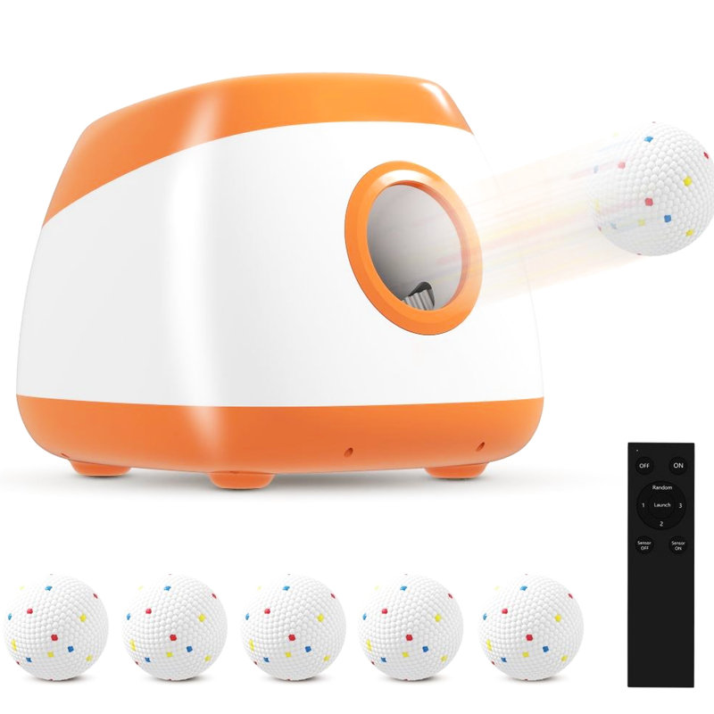 Chien automatique de 26 à 79 pi avec 3 réglages de démarrage, alimenté par pile, télécommandée et 6 balles pour chiens actifs 26,2 78,7: modes, conception à faible bruit, pile de 5200 mah, télécommande