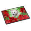 Tapis de porte pour l’extérieur antidérapant westie poinsettas-38381991