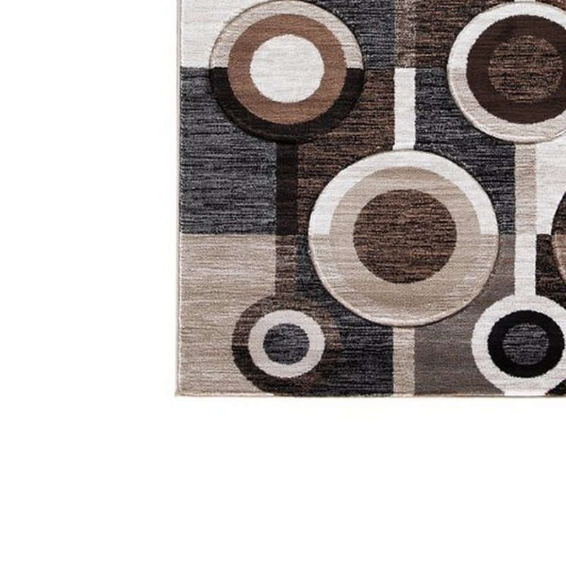Tapis brun / crème tissé Dana, Rectangle 8 pi x 10 pi
